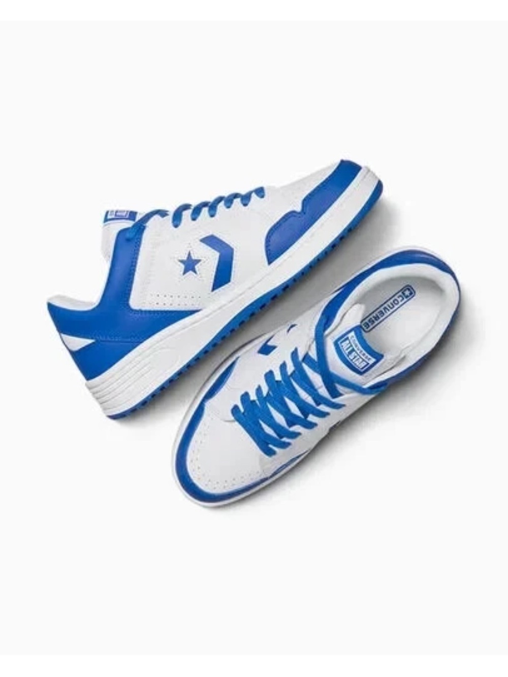 Converse Men's Weapon Leather Retro 90' Style Sneakers Kicks White Blue‎ 9.5